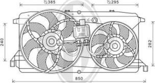 Diederichs DCL1298 - Вентилятор, охолодження двигуна autocars.com.ua