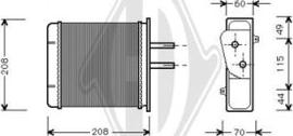 Diederichs DCM1071 - Теплообмінник, опалення салону autocars.com.ua