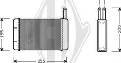 Diederichs DCM1094 - Теплообмінник, опалення салону autocars.com.ua