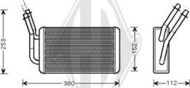 Diederichs DCM1103 - Теплообменник, отопление салона autodnr.net