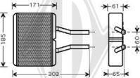 Diederichs DCM1115 - Теплообмінник, опалення салону autocars.com.ua