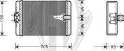 Diederichs DCM1134 - Теплообменник, отопление салона autodnr.net