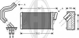 Diederichs DCM1211 - Теплообмінник, опалення салону autocars.com.ua