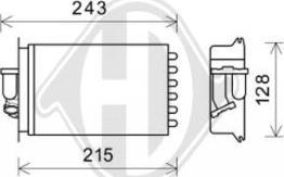 Diederichs DCM1332 - Теплообмінник, опалення салону autocars.com.ua