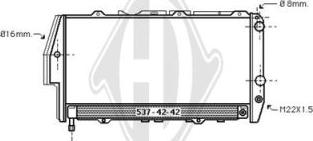 Diederichs DCM1428 - Радіатор, охолодження двигуна autocars.com.ua