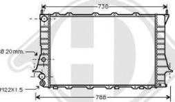 Diederichs DCM1433 - Радіатор, охолодження двигуна autocars.com.ua