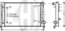 Diederichs DCM1461 - Радіатор, охолодження двигуна autocars.com.ua