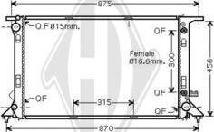 Diederichs DCM1495 - Радіатор, охолодження двигуна autocars.com.ua