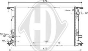 Diederichs DCM1499 - Радіатор, охолодження двигуна autocars.com.ua