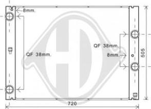 Diederichs DCM1593 - Радіатор, охолодження двигуна autocars.com.ua