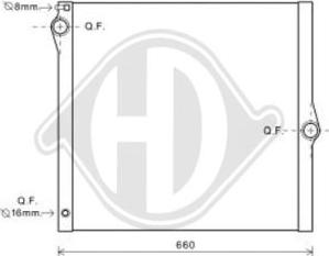 Diederichs DCM1596 - Радіатор, охолодження двигуна autocars.com.ua