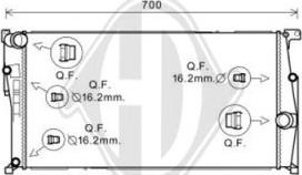 Diederichs DCM1605 - Радіатор, охолодження двигуна autocars.com.ua