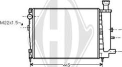 Diederichs DCM1651 - Радіатор, охолодження двигуна autocars.com.ua