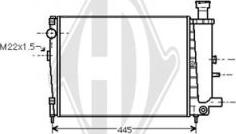 Diederichs DCM1657 - Радіатор, охолодження двигуна autocars.com.ua