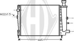 Diederichs DCM1658 - Радіатор, охолодження двигуна autocars.com.ua