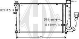 Diederichs DCM1686 - Радіатор, охолодження двигуна autocars.com.ua