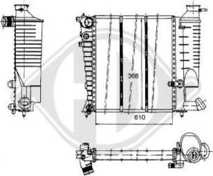 Diederichs DCM1695 - Радіатор, охолодження двигуна autocars.com.ua