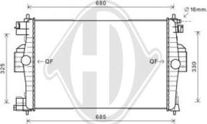 Diederichs DCM1740 - Радіатор, охолодження двигуна autocars.com.ua