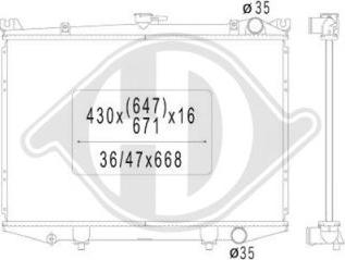 Diederichs DCM1780 - Радіатор, охолодження двигуна autocars.com.ua