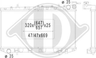 Diederichs DCM1792 - Радіатор, охолодження двигуна autocars.com.ua