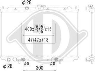 Diederichs DCM1829 - Радиатор, охлаждение двигателя autodnr.net