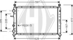 Diederichs DCM1897 - Радіатор, охолодження двигуна autocars.com.ua