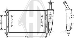 Diederichs DCM1972 - Радіатор, охолодження двигуна autocars.com.ua