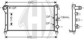 Diederichs DCM1996 - Радіатор, охолодження двигуна autocars.com.ua