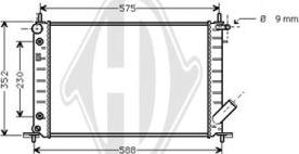 Diederichs DCM2056 - Радіатор, охолодження двигуна autocars.com.ua