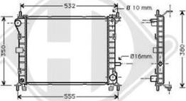 Diederichs DCM2063 - Радіатор, охолодження двигуна autocars.com.ua