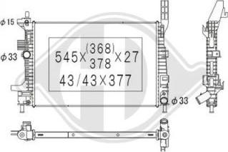 Diederichs DCM2101 - Радіатор, охолодження двигуна autocars.com.ua