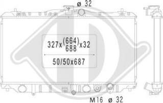 Diederichs DCM2142 - Радіатор, охолодження двигуна autocars.com.ua