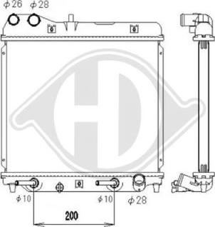 Diederichs DCM2167 - Радіатор, охолодження двигуна autocars.com.ua