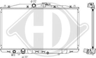 Diederichs DCM2172 - Радіатор, охолодження двигуна autocars.com.ua