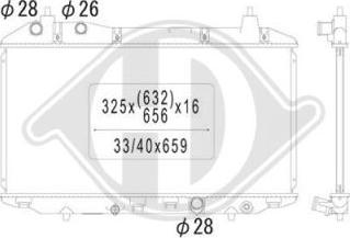 Diederichs DCM2182 - Радиатор, охлаждение двигателя autodnr.net