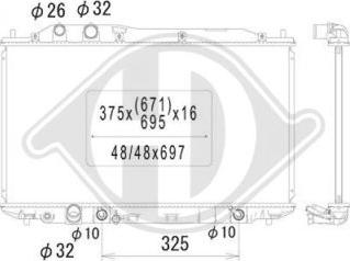 Diederichs DCM2186 - Радиатор, охлаждение двигателя autodnr.net