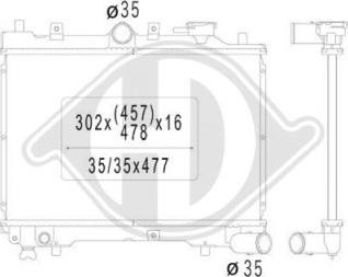 Diederichs DCM2210 - Радіатор, охолодження двигуна autocars.com.ua