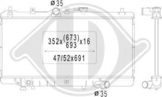 Diederichs DCM2211 - Радіатор, охолодження двигуна autocars.com.ua