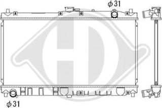 Diederichs DCM2243 - Радіатор, охолодження двигуна autocars.com.ua