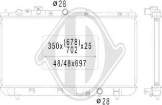 Diederichs DCM2247 - Радіатор, охолодження двигуна autocars.com.ua