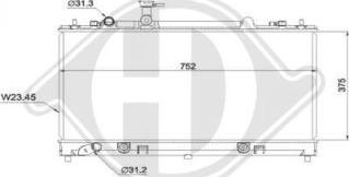 Diederichs DCM2252 - Радіатор, охолодження двигуна autocars.com.ua