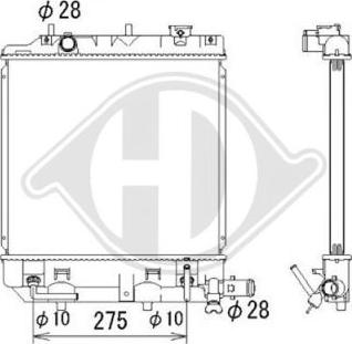 Diederichs DCM2254 - Радіатор, охолодження двигуна autocars.com.ua