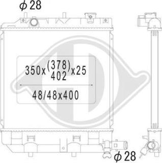 Diederichs DCM2259 - Радіатор, охолодження двигуна autocars.com.ua