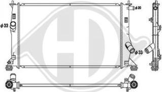 Diederichs DCM2263 - Радіатор, охолодження двигуна autocars.com.ua