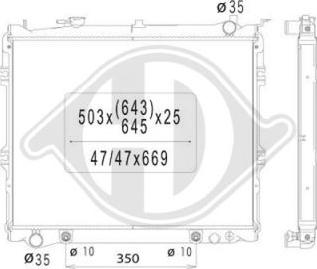 Diederichs DCM2264 - Радіатор, охолодження двигуна autocars.com.ua