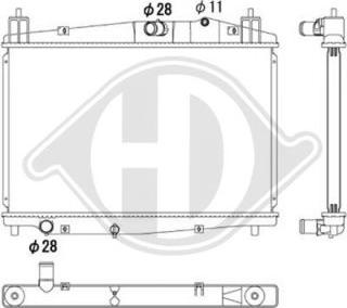 Diederichs DCM2276 - Радіатор, охолодження двигуна autocars.com.ua