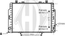 Diederichs DCM2338 - Радіатор, охолодження двигуна autocars.com.ua