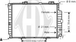 Diederichs DCM2364 - Радиатор, охлаждение двигателя autodnr.net