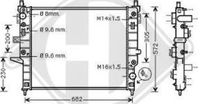 Diederichs DCM2382 - Радіатор, охолодження двигуна autocars.com.ua