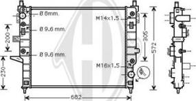 Diederichs DCM2400 - Радіатор, охолодження двигуна autocars.com.ua